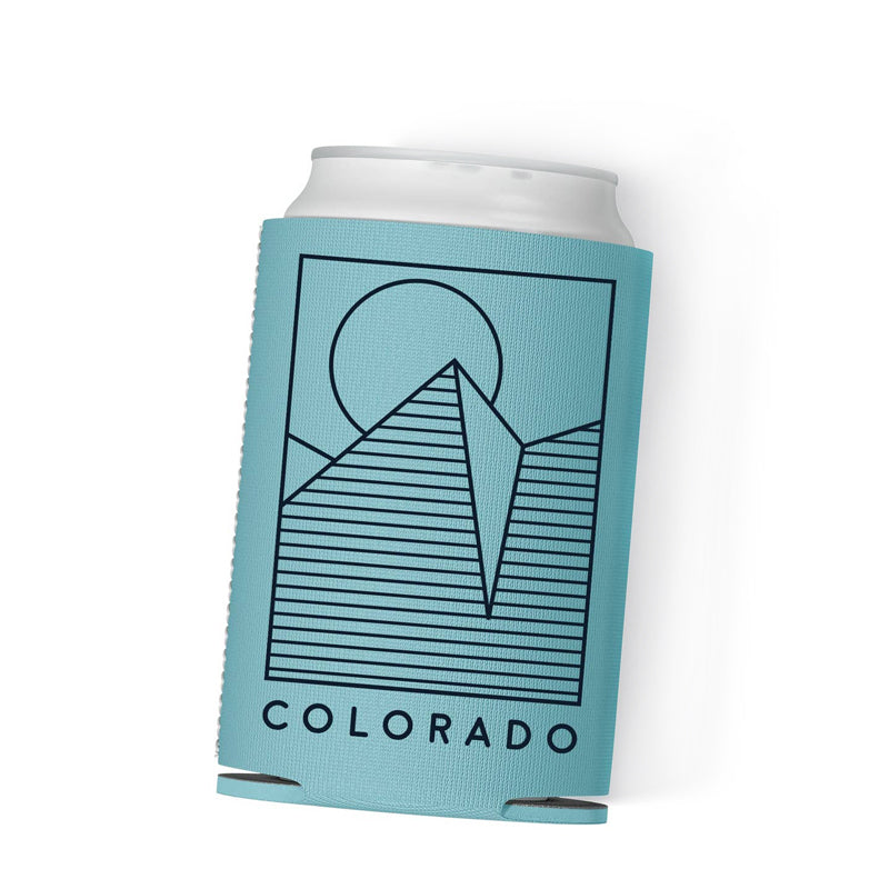 Geometric Mountain Can Cooler
